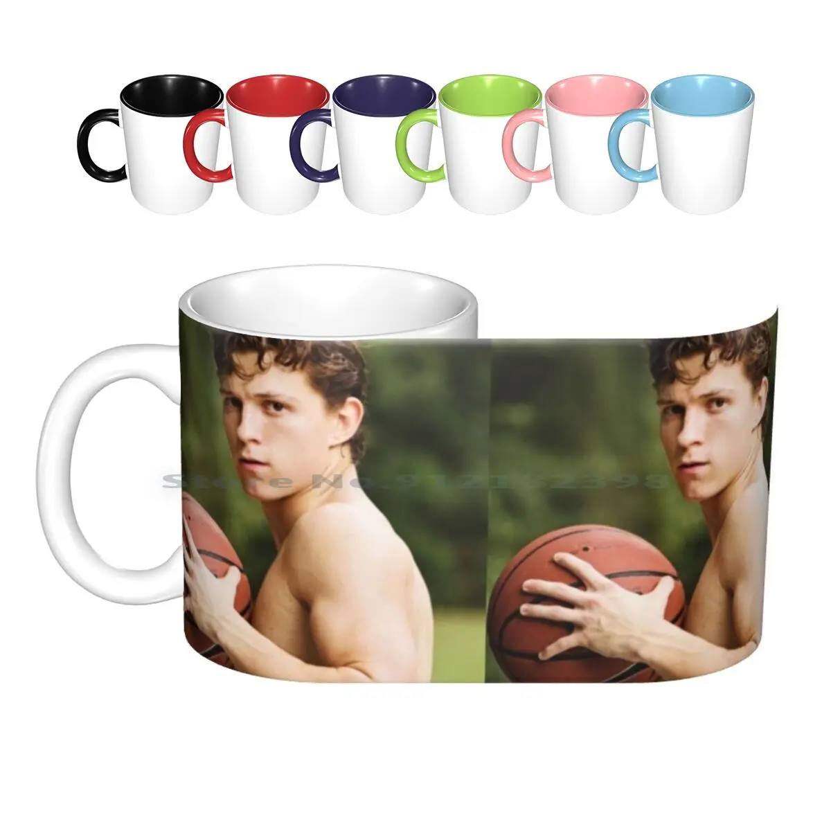 Tom Holland Basketball Ceramic Mugs Coffee Cups Milk Tea Mug Tom Holland Basketball Tom Holland Basketball Peter Parker Far