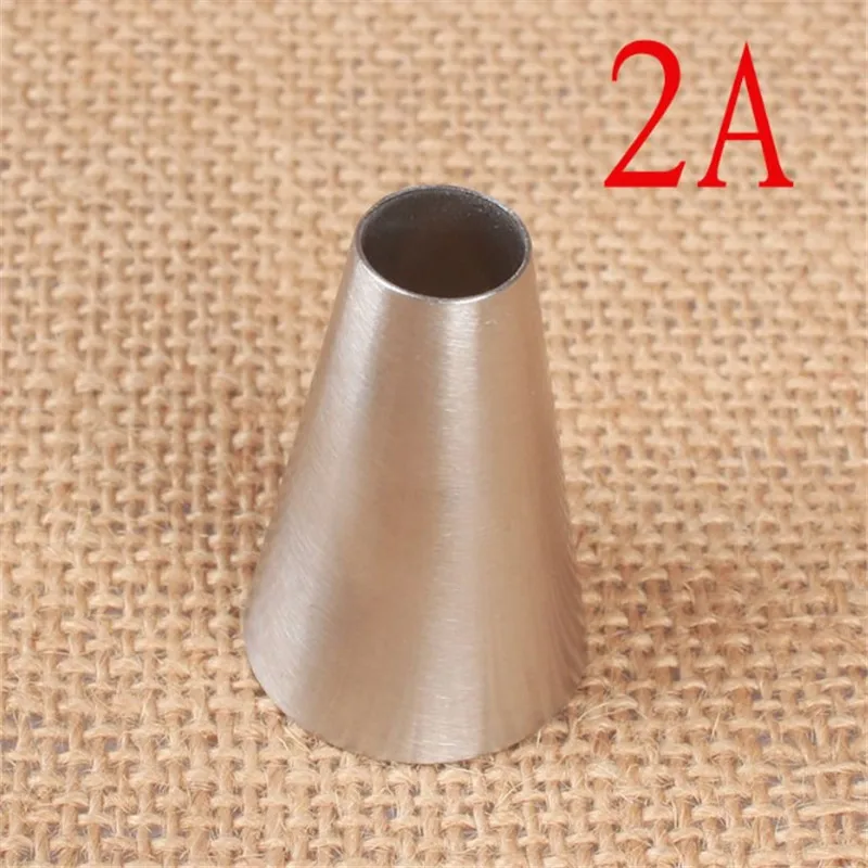 Round Nozzle Cake Nozzles Pastry Tips Cup Cake Cream Decorating Tool Stainless Steel Cupcake Cookie Piping Kitchen Macaroon #2A