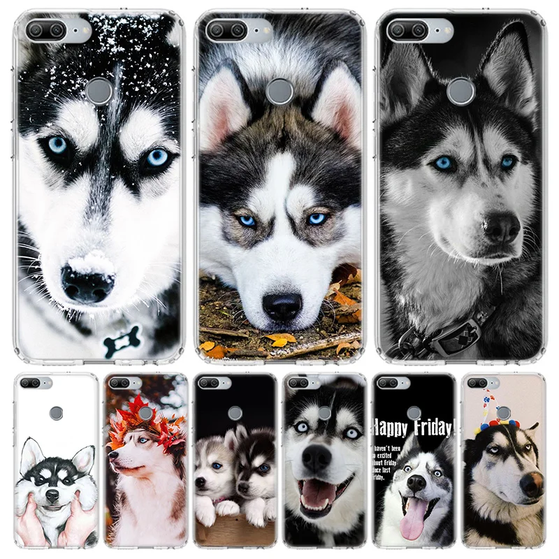 Siberian Husky Sled Dog Cover Phone Case For Huawei Y5 Y6 Y7 Y9 Honor 10 Lite 9 9X 8A Pro 8S 8X P Smart Z 2019 7A 7X 20 10i