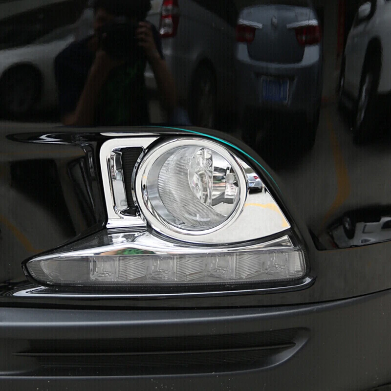 

For Toyota Highlander Kluger accessories 2014-2016 ABS Chrome Car front fog lamp light Frame Cover Trim Car Styling