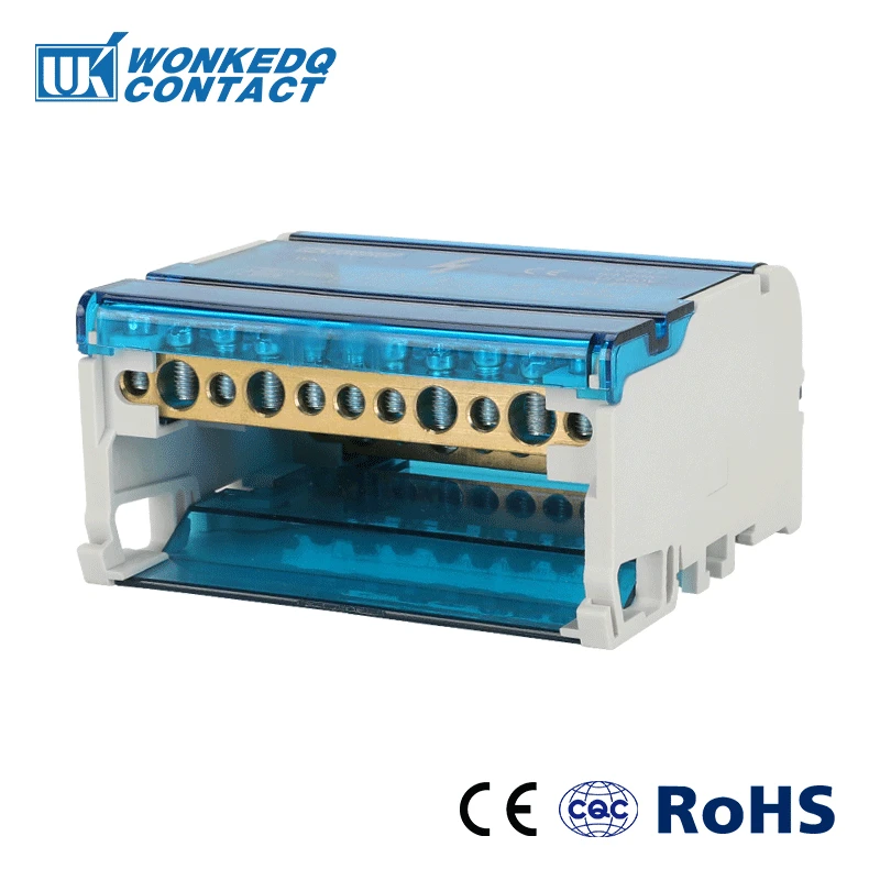 \WK-H411 Distribution Block 4*11 Pin Power Junction Box Modular Connector WKH411 Wire Electrical Terminal Block Din Rail Install