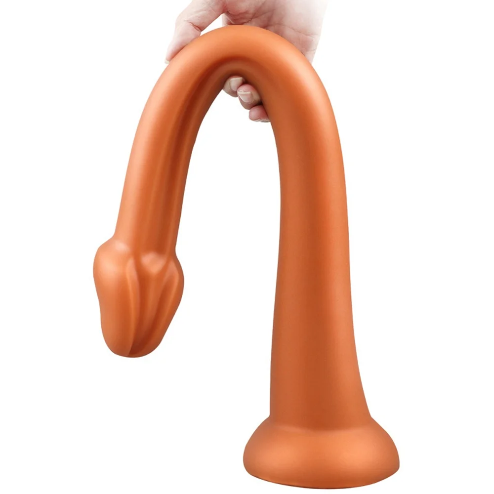 Super Long Anal Plug Dildos Stimulate Anus and Vagina Soft Anal Dilator Liquid Silicone Anal Sex Toy Butt Plug for Women and Men