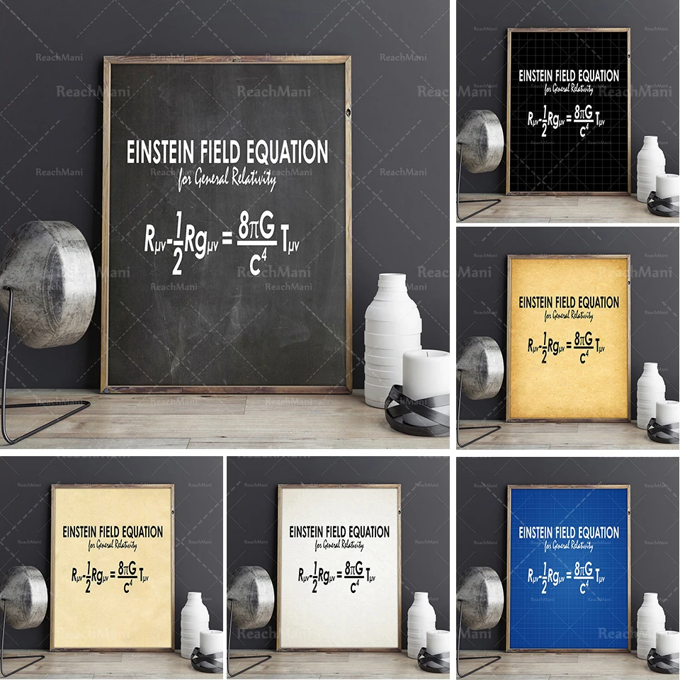 Equation math poster, math decoration poster, physics poster