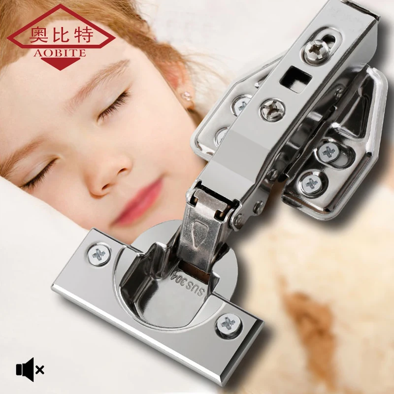 AOBT 1pcs Hinge Door Hydraulic Hinges Damper Buffer Soft Close For Kitchen Cabinet Storage Door Cupboard Furniture Hardware