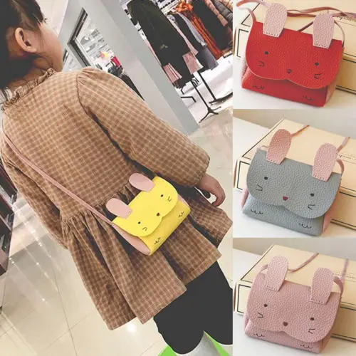 

2020 New Backpacks Children Small Messenger Bag PU Mini Cute Bunny Girl Kids Shoulder Handbag Purse Wallet Baby Crossbody Bags