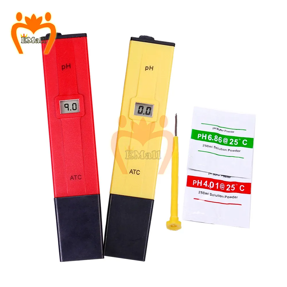 High Accuracy 0.1 LCD Digital PH Meter Tester for Water Food Aquarium Pool Hydroponics Pocket Size PH Tester With Screwdriver