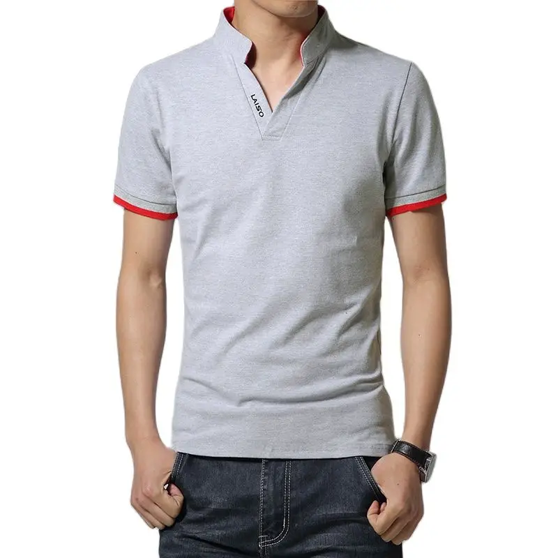 Summer and Autumn Pure Cotton Men Long-sleeved POLO Shirts White / Green / Grey / Red / Black Fashion Casual T-Shirts Homme