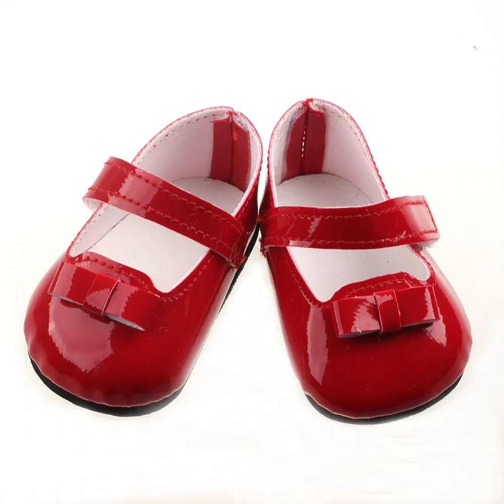 Doll Shoes Accessories Red Series Fit 18 Inch American And 43 Cm New Born Baby Generation Birthday Girl's Russia DIY Toy Gifts