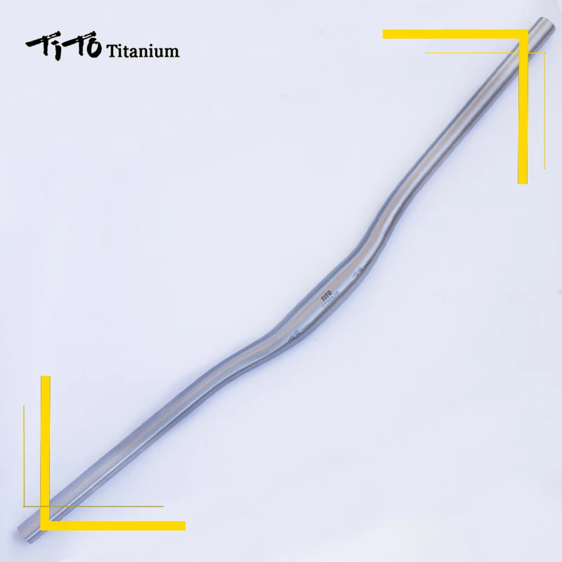 TiTo titanium Bicycle  handlebar Swallow-shaped titanium mountain bike MTB riser handlebars bike parts 31.8*580-720mm