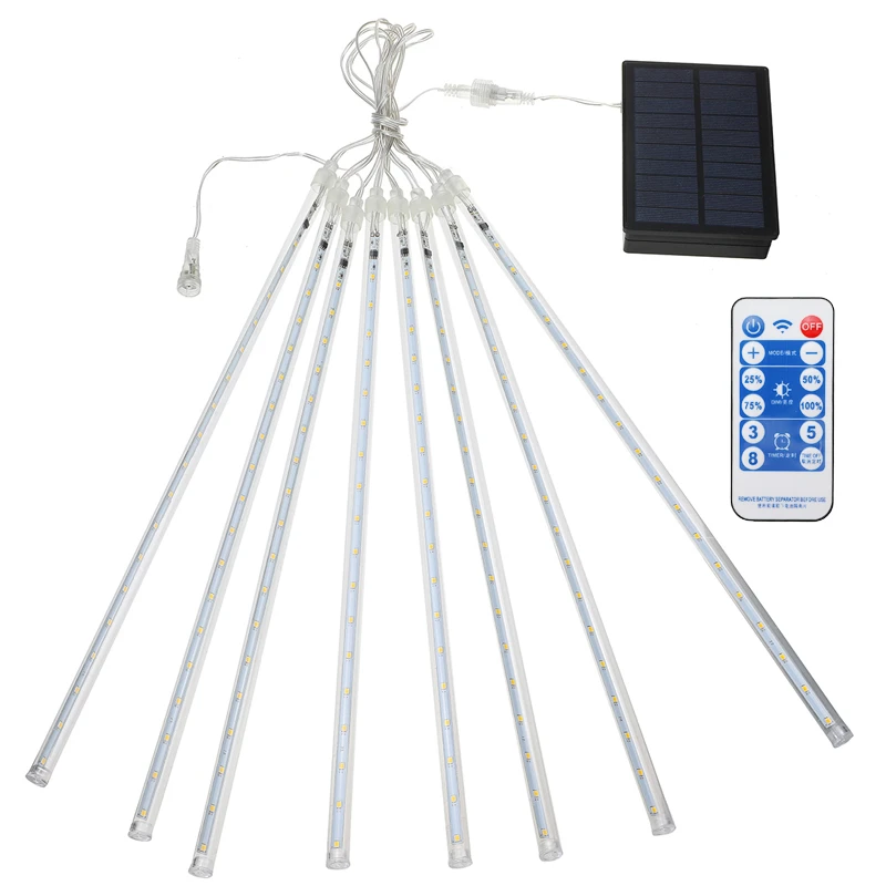 30cm 50cm 8 Tubes Waterproof Meteor Shower Rain LED String Light With Remote Control Outdoor Christmas Decoration for Home Tree