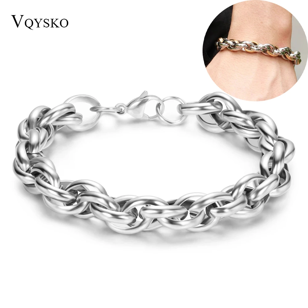 

NIBA Cool Style Titanium Steel Men Bracelet, fashion cable bracelet, new brand link chain, 22cm X 10mm