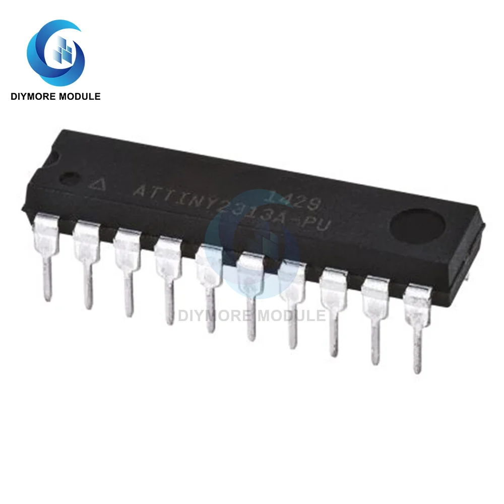 5Pcs  ATTINY2313A-PU ATTINY2313 ATTINY 2313 DIP20 MCU 8-bit Microcontroller Chip Programmable Flash