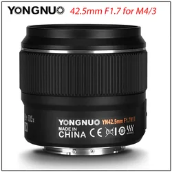 YONGNUO YN42.5mm 42.5mm F1.7M II Camera Lens F1.7 Lens For M4/3 mount Panasonic Olympus Mirrorless Camera Auto Focus