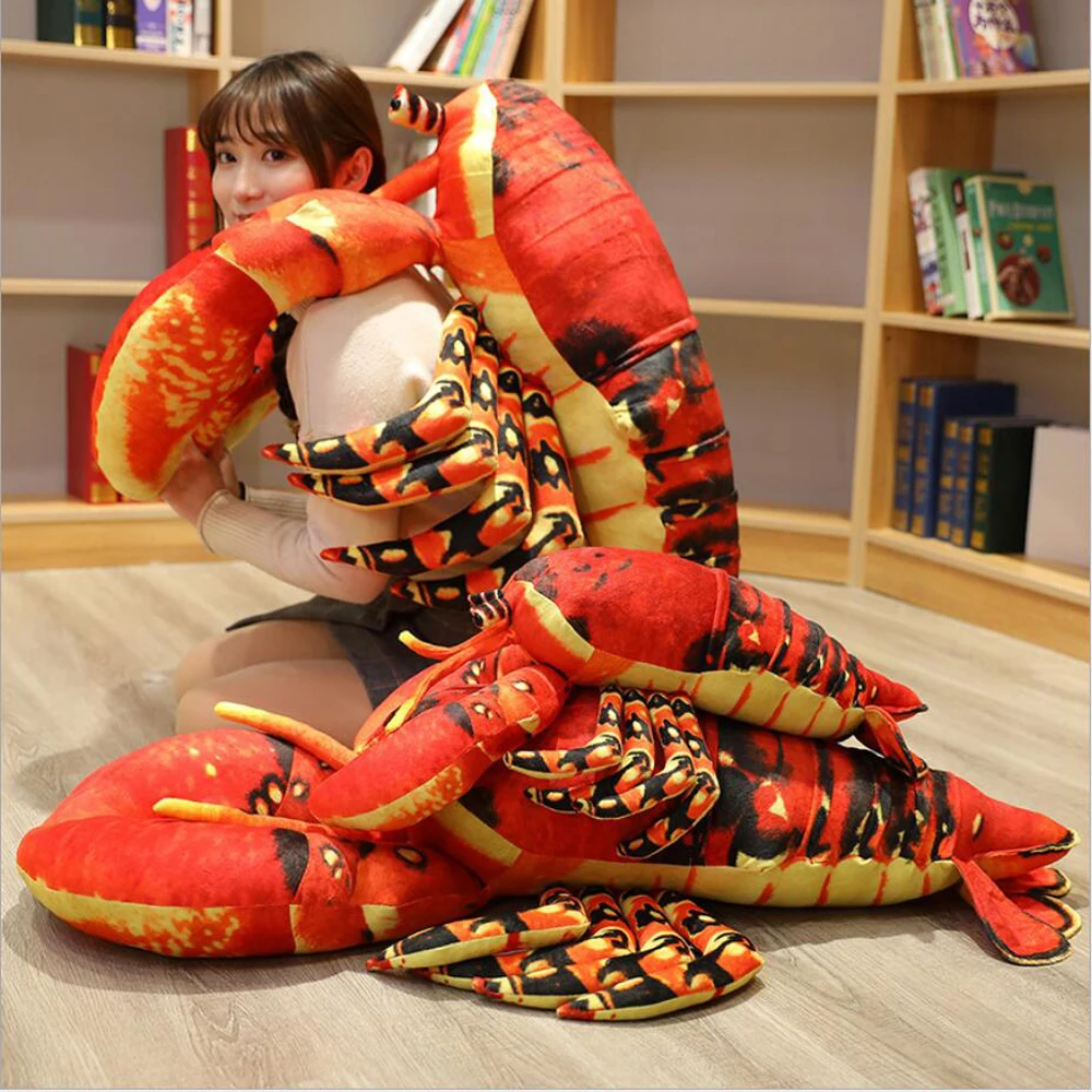 

Creative Lobster Pillow Children Stuffed Plush Toy Sea Animal Hoax Props Birthday Gift