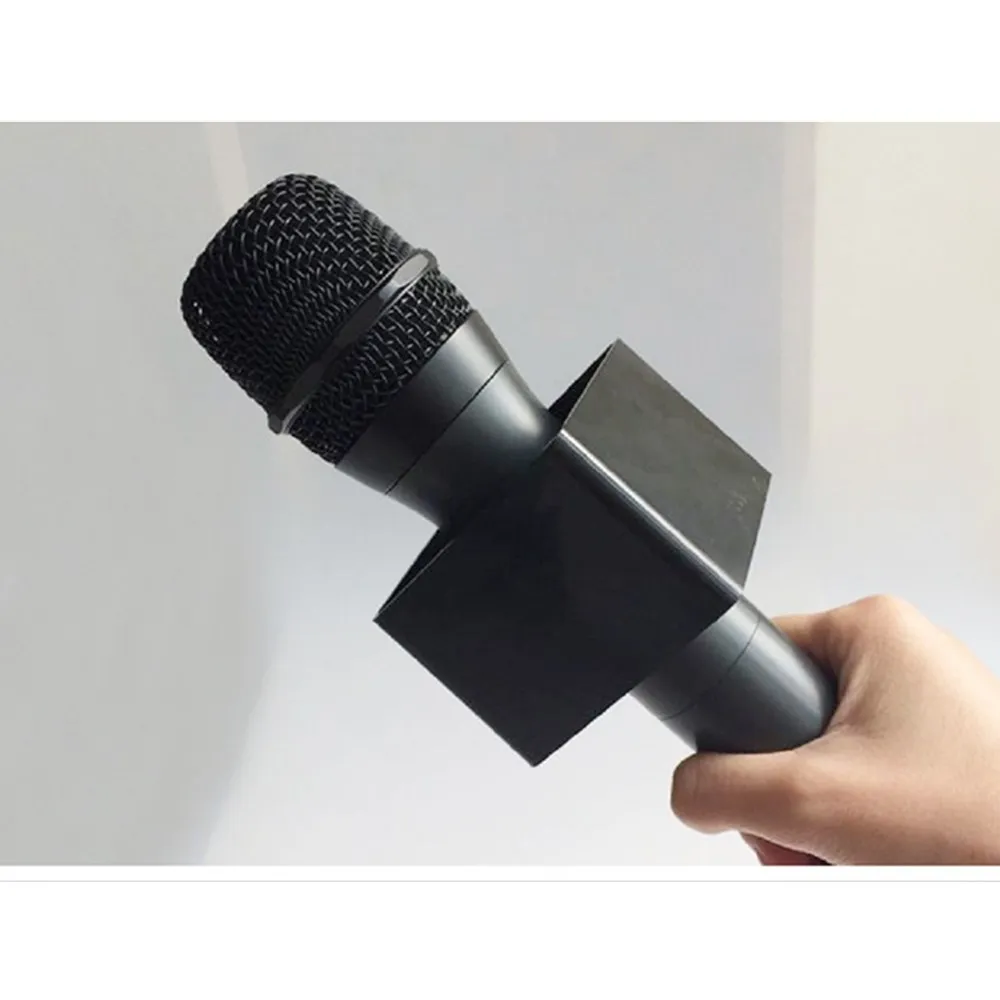 ABS Mới 40MM Lỗ Đen/Trắng Hình Vuông Mic Micro Tivi Cuộc Phỏng Vấn Logo Cờ Ga DIY Với bọt Biển