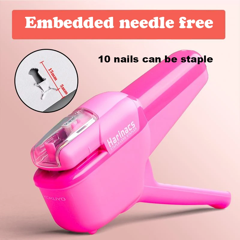 Nail Free Stapler Commercial Needle Free Japanese Hand-held Large No Mark And Labor-saving Stapler Nail Free Creative Stationery