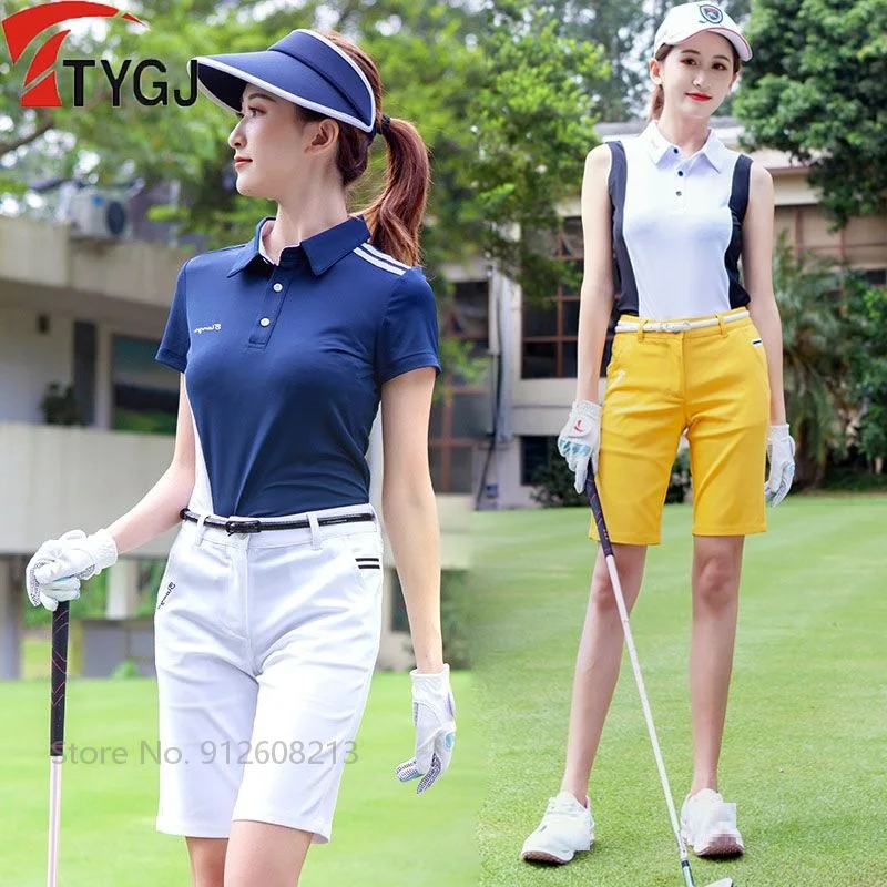 Ttygj damskie rozciągliwe krótkie spodnie golfowe damskie Slim Fit spodenki golfowe letnie kobiece spodnie golfowe na co dzień oddychające ubrania XXS-XXL