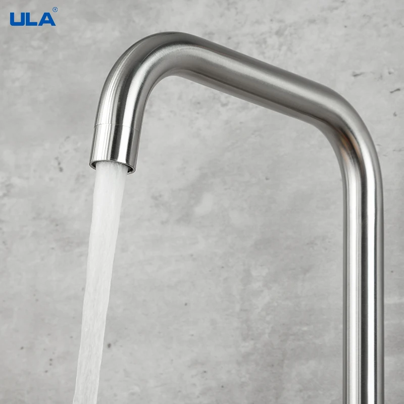 ULA Flexible Kitchen Faucet Brushed Kitchen Faucet Single Hole Hot Cold Water Kitchen Sink Mixer Tap Kitchen Water Tap