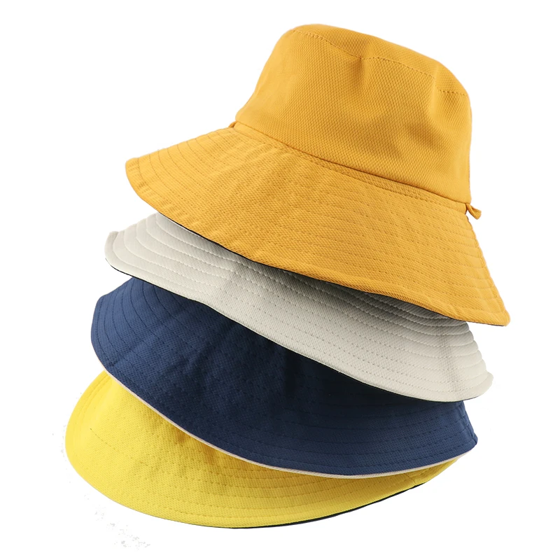 CAMOLAND Double-sided Sun Hats Women Fashion Beach Caps Summer Female Wide Brim Bucket Hat Casual Foldable Panama Cap