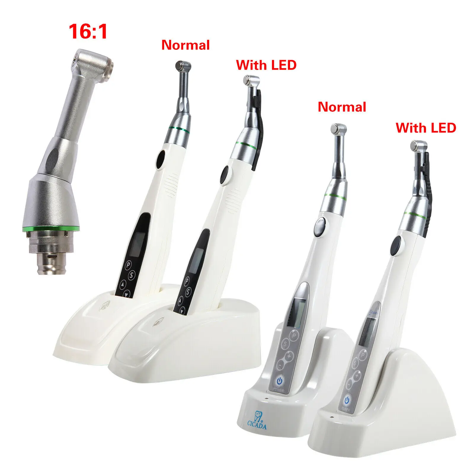 Dental Wireless (LED) Endo Motor Treatment 16:1 Contra Angle Reciprocating  /6*Niti Files 6/9 Programs Deatal Treatment Tools