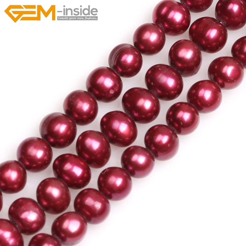 Natural Gem-Inside Pearl Beads For Jewelry Making Strand 15 Bracelet Necklace Diy Gifts Wholesale New