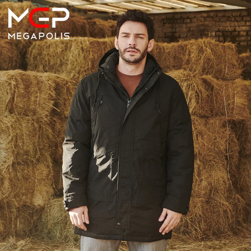 MGP Veste mi-longue pour homme et femme, manteau chaud, coupe près du corps, collection hiver 2021