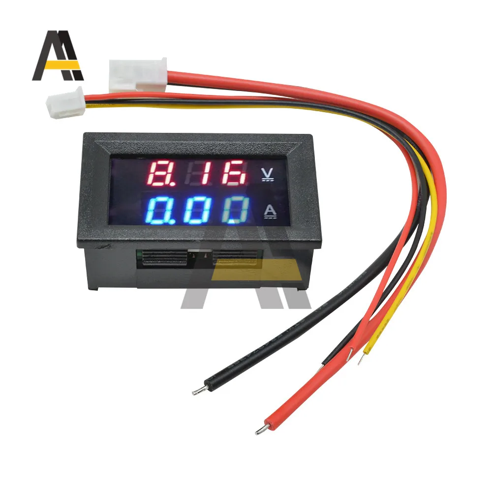 Mini Digital Voltmeter Ammeter DC/100V/100A Panel Amp Volt Voltage Current Meter Tester Detector 0.56\