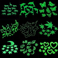 Glow In The Dark Dinosaurs/Butterfly/Moon/Universe/Dolphin/Musical Notes Toys Stickers Ceiling Decal Baby Kid Room