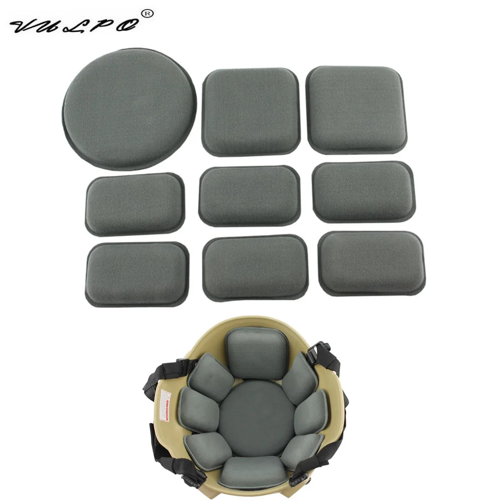 VULPO Tactical Helmet Protective Pad Replacement Pads Set  Foam Soft Cushion For FAST/MICH/ACH Helmet