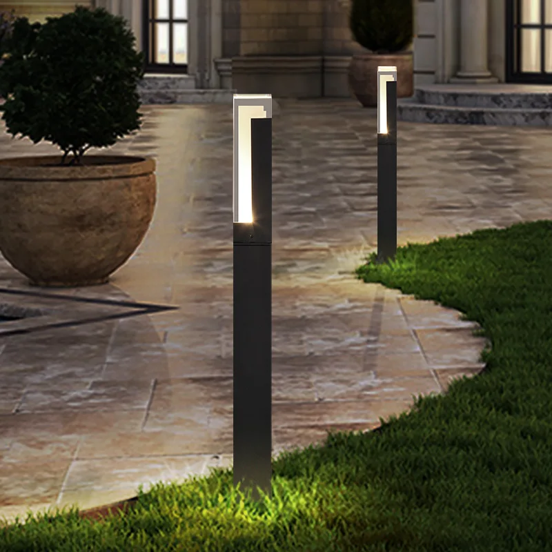 Lawn Lamp Modern Outdoor Light Aluminum water proof Porch Garden IP54 Exterior Lawn Lamp Home Courtyard decor Landscape Lights