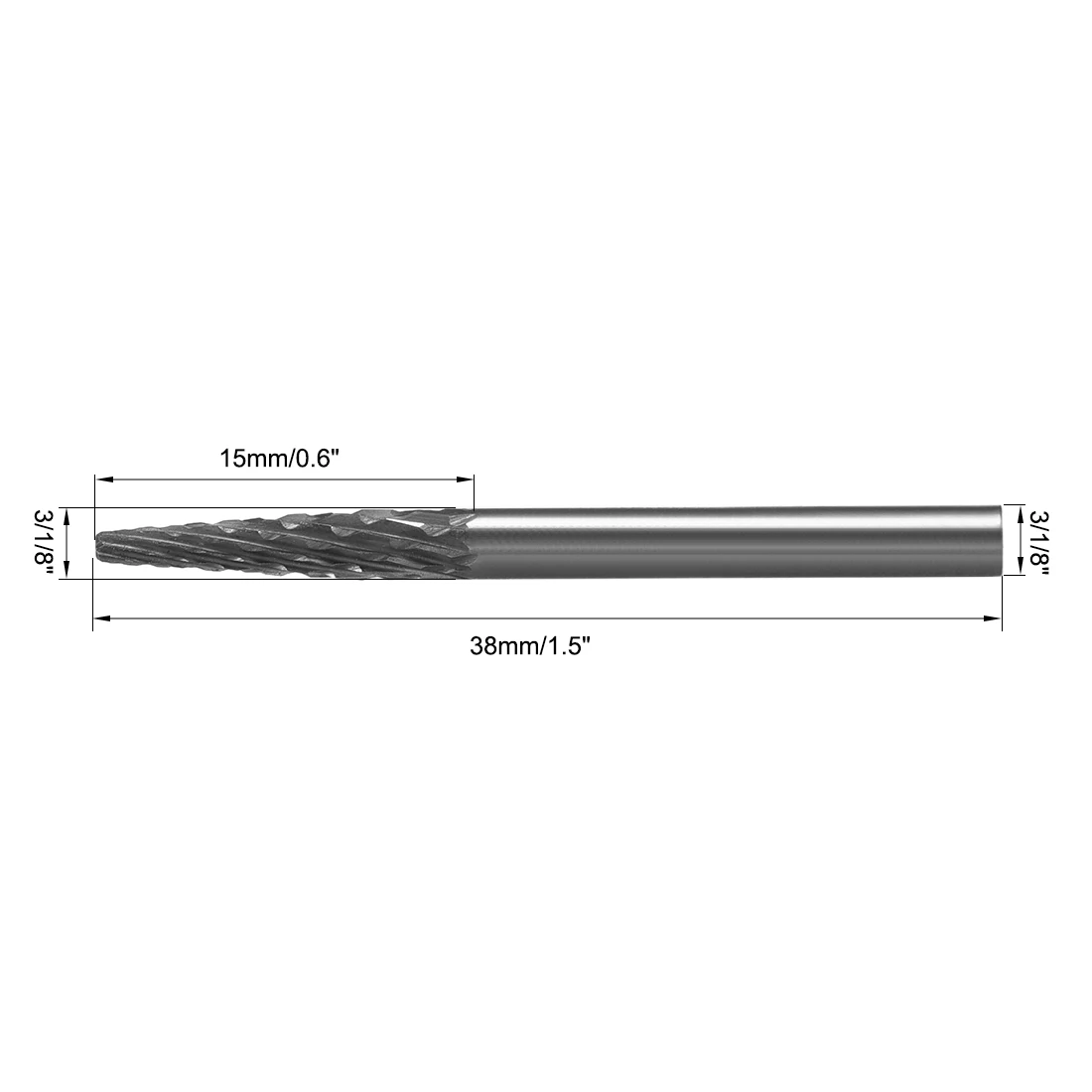 uxcell 2pcs 3mm Tungsten Carbide Rotary Files 1/8