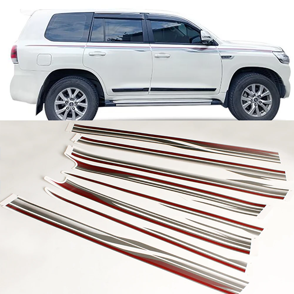

For Toyota Land Cruiser 200 LC200 2016 2017 2018 2019 2020 Vinyl Decal Car Body Door Side Door Body Stickers Stripes Styling