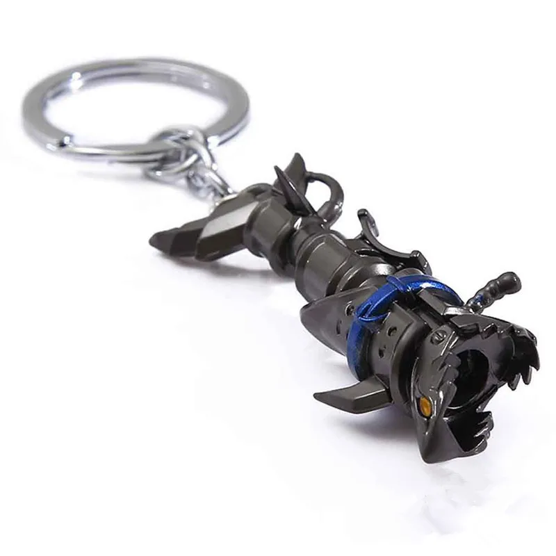 12 CM Game LOL Keychain League Of Legend Weapon Key Chain Hero League Rank Key Ring Key llaveros Jewelry For Fans Holder