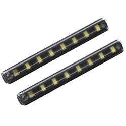 2Pcs/Set 2022 New Hot 8 Leds Daytime Running Light LED DRL Fog Lamps 6500K Xenon White Color with On/Off Function