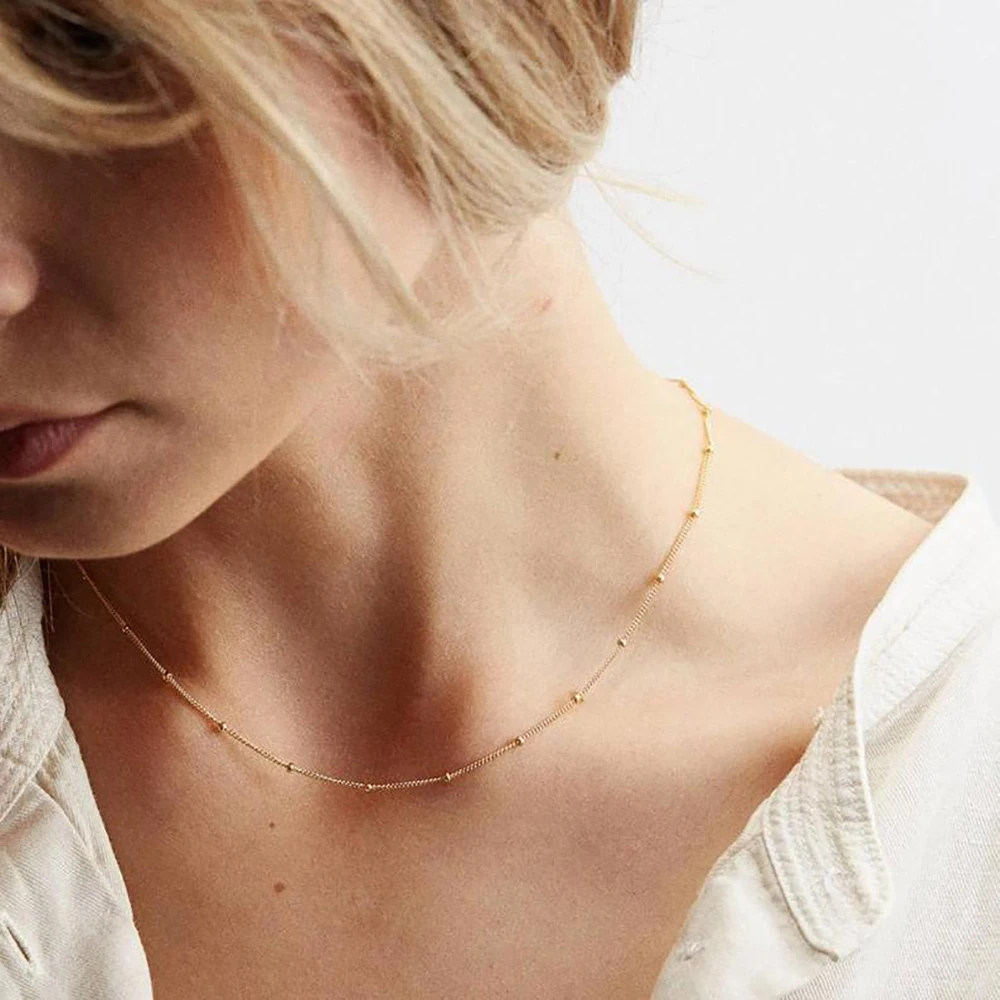 Vintage Geometric 2020 Colorful Beads Necklaces For Women Multilevel Gold-plate Female Boho Sequins Pendant Necklace Jewelry image 3