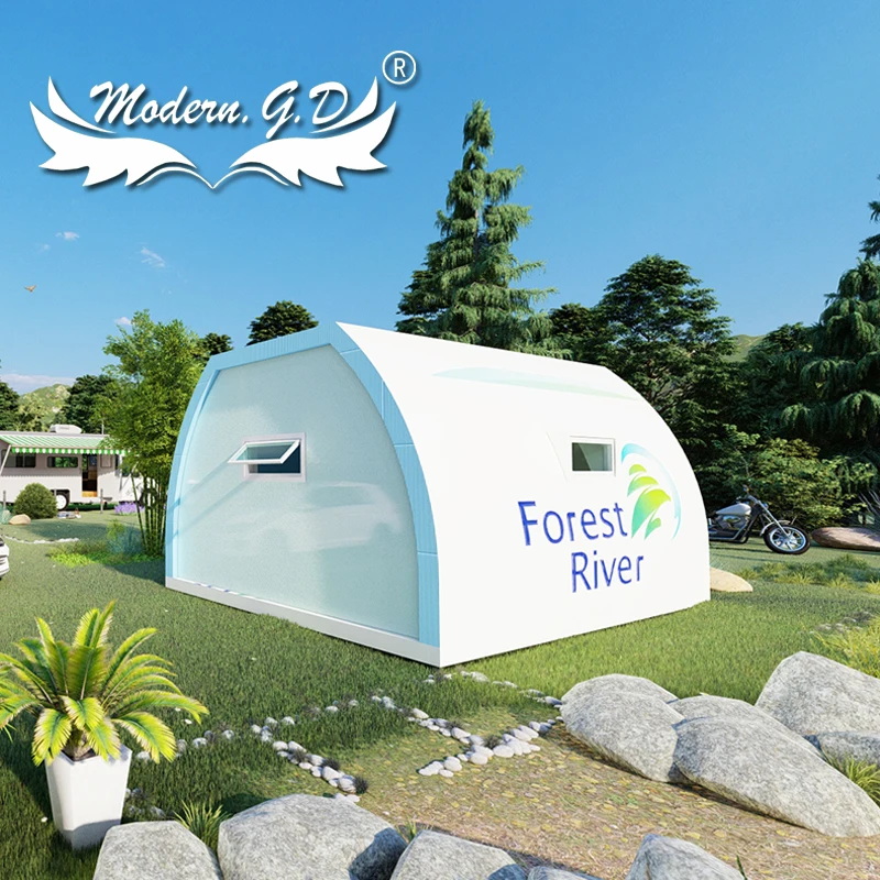 Prefab and graphene dome house and Geodesic  building prefabricated  for car camp（20square meters）