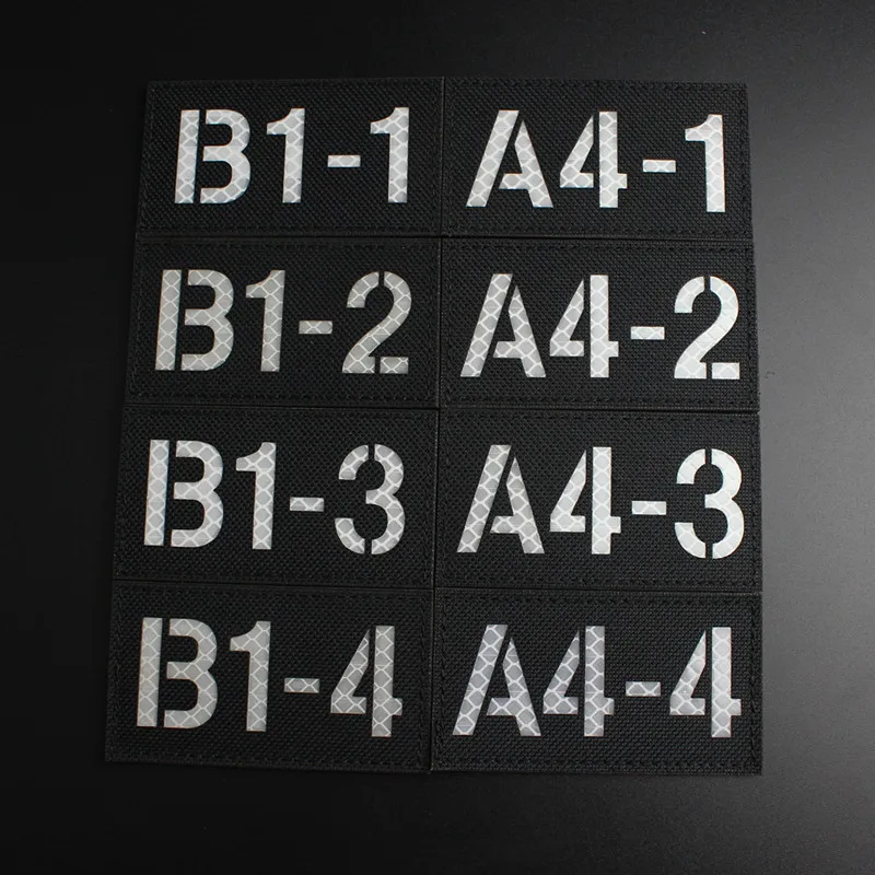 Seal Callsign Number A41-1 IR Reflective Patches Chapter Sticker 1B2 2B9 Army Fan Helmet Nylon Armband For Clothes Vest Bag