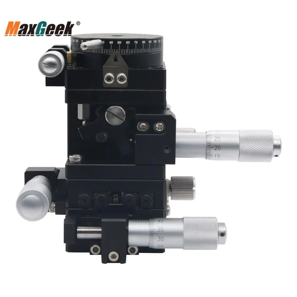 Maxgeek XYZR40L 4-Achse XYZR Trimmen Plattform Manuelle Linear Stufen Schiebe Tisch 40*40mm