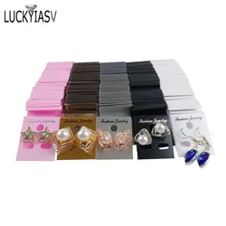 100Pcs Earring Plastic Display Cards Ear Stud Hang Holder Tag Jewelry Display earrings display cards