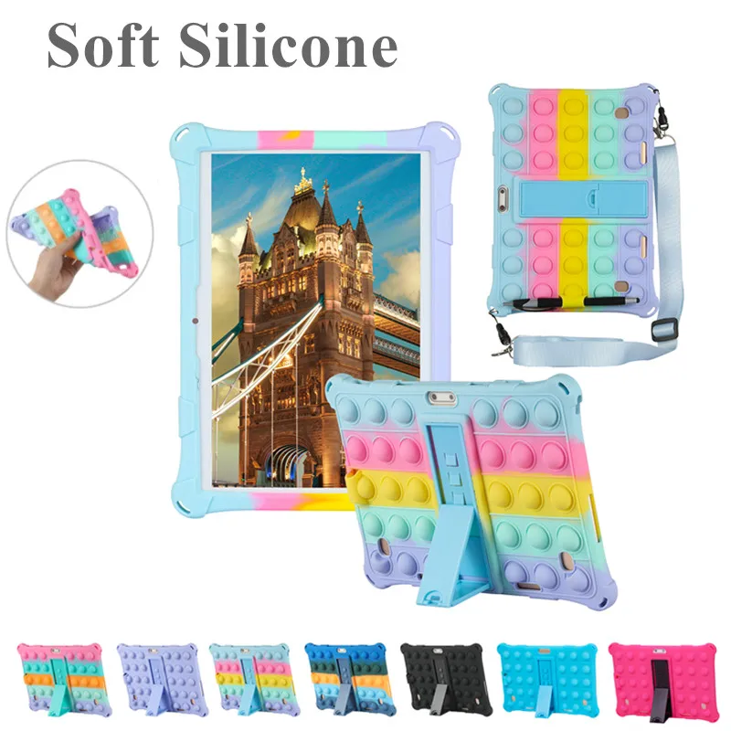 Push it Bubble Fidget Soft Silicone Case for BOBARRY WKS CARBAYTA BDF Lonwalk WKS S109 C108 K99 T805C Tablet Cover