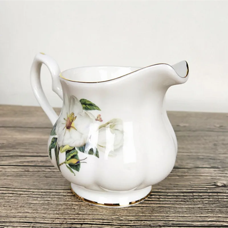 Bone China Milk Jug, Ceramic Utensils, Service Pot, Tea Pitcher Container, European Cup, Coffee Accessories, Small, Home Fashion