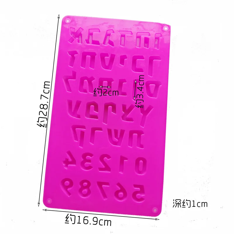 Hebrew Alphabet Silicone Cake Mold Arabic Letter Numbers Mould Fondant Chocolate Baking Form Birthday Cake Decorating Tools