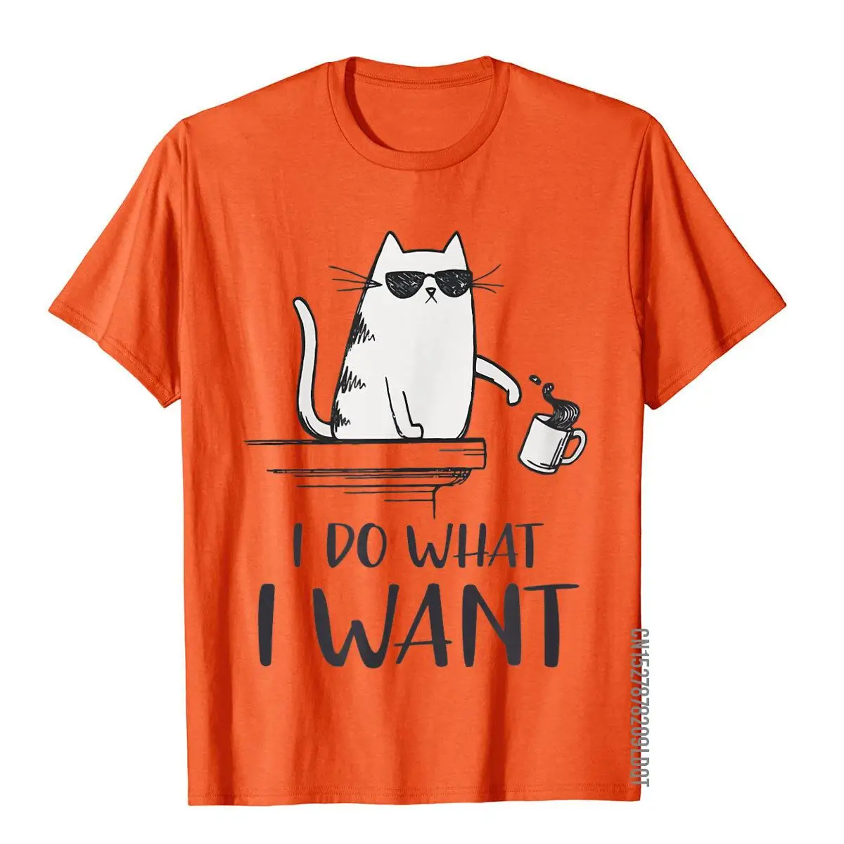 I Do What I Want Funny Cat Lovers Gift T-Shirt T Shirts Tops & Tees Hip Hop Cotton 3D Style Tight Men