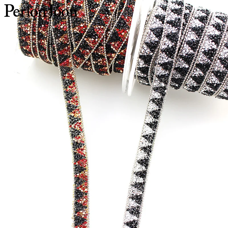 1 yard resin crystal DIY design rhinestone trim TR pattern webbing rope heat fixed ironing clothing decoration accessories TR100