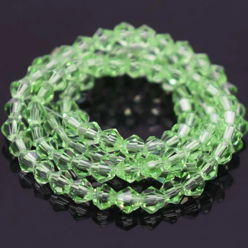 195pcs 4mm shiny Crystal Bead Bicone Glass Beads Loose Spacer Bead Austria Faceted Crystal Beads For DIY Jewelry Making