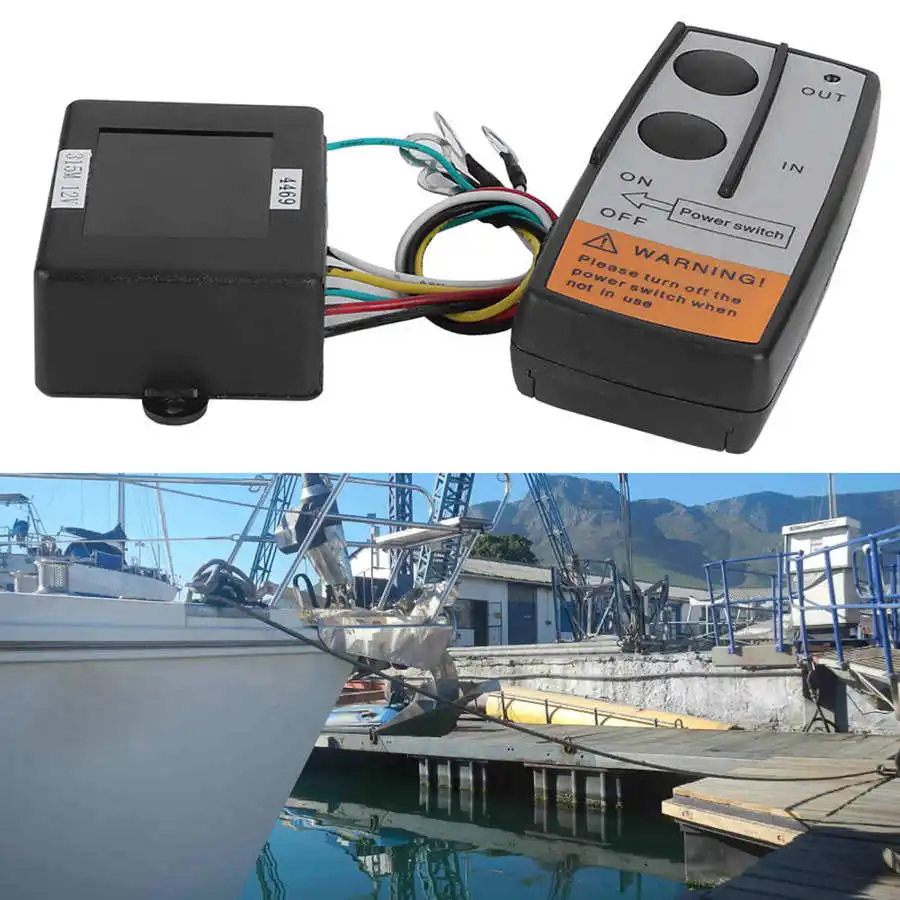 Anchor Remote Windlass Wireless Switch Trim Controller Marine Boat Accessory