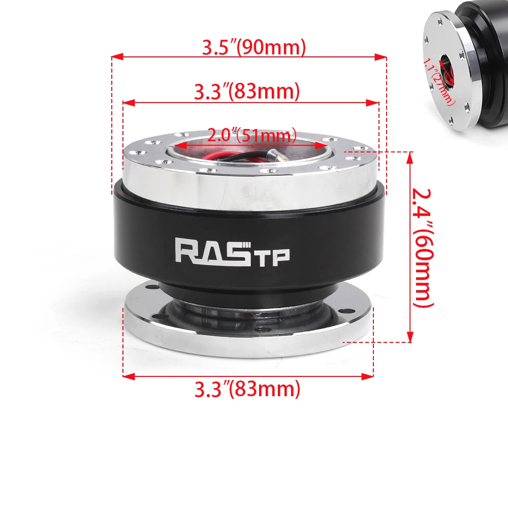 RASTP-Universal Ball Bearing Detachable Steering Wheel Quick Release Extension Hub Dodge RS-QR030