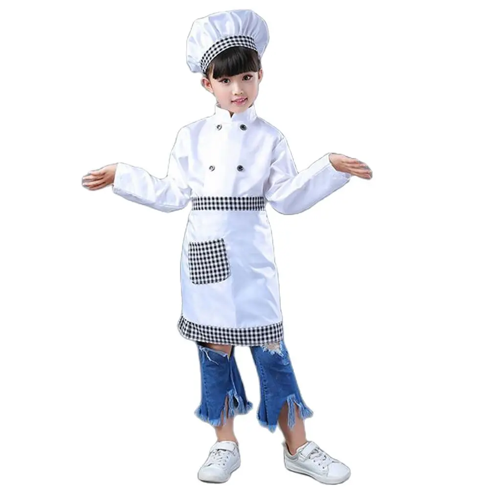 Children\'s Chef Clothes Boy and Girls Professional Cosplay Costumes Little Cooks Play Clothes