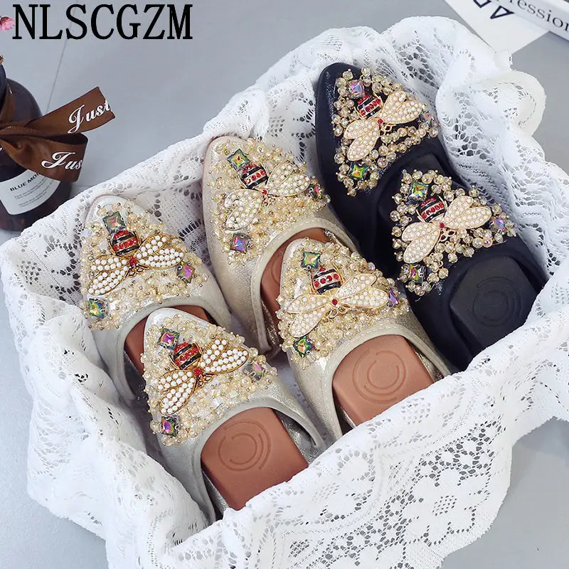 Ladies Loafers Cute Shoes Black Flats Spring Shoes Women Pointed Toe Flats Comfort Shoes For Women Big Size Sepatu Wanita Korea