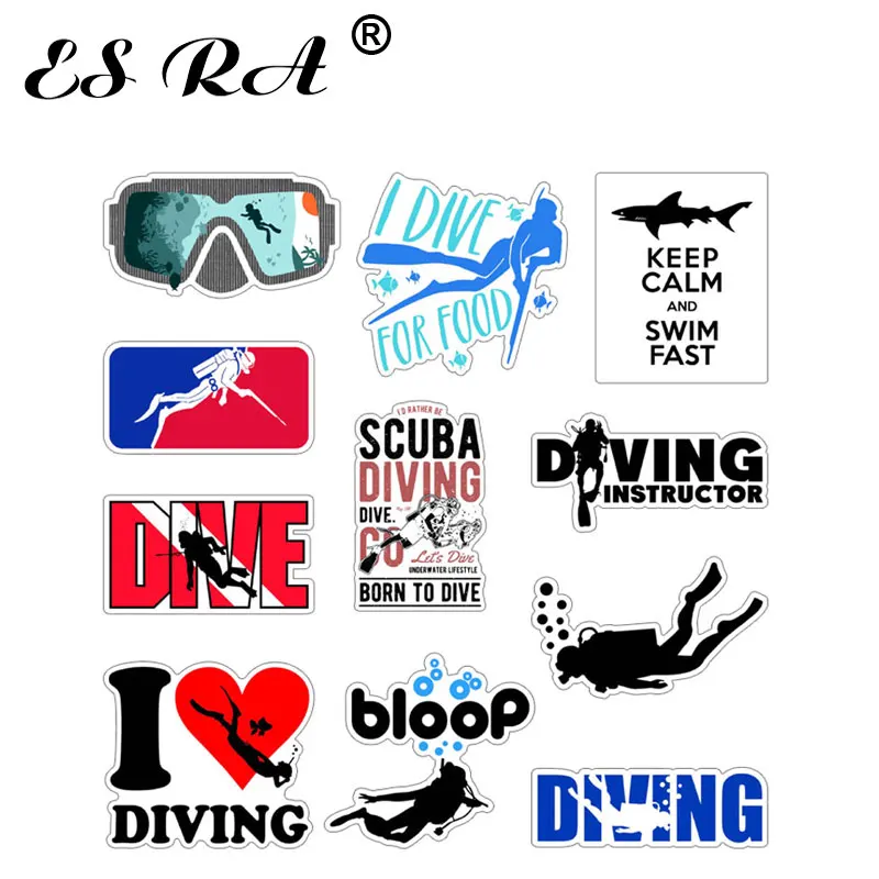 Diving  Stickers Laptop Waterproof PVC Outdoor  Decals Pegatinas Matt For Car Flippers Motor Skateboard Luggage Decorate DIY